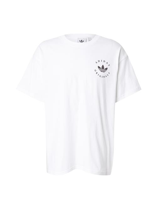 ADIDAS ORIGINALS Bluser & t-shirts 'Curved adidas Trefoil Logo GFX'  sort / hvid