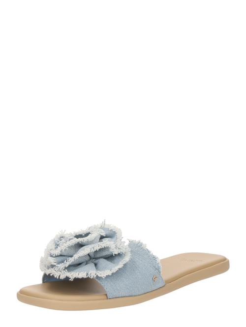 Kate Spade Pantoletter 'Flourish Denim Flat Sandals'  blue denim