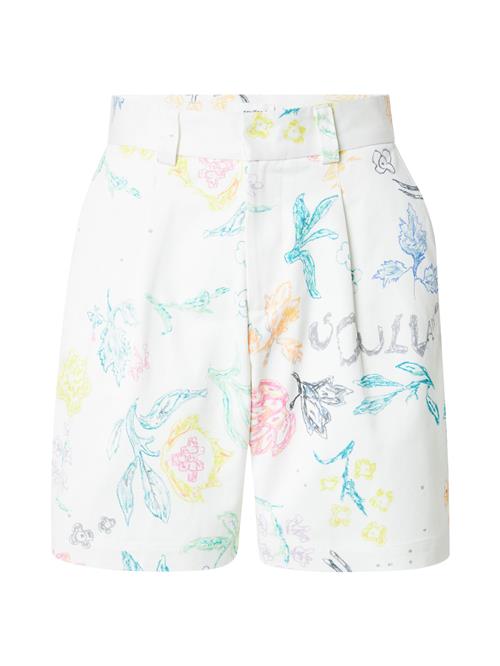 Soulland Bukser med lægfolder 'MARTY'  turkis / gul / orange / hvid