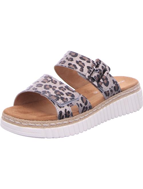 TOM TAILOR Pantoletter  brun / sort / sølv