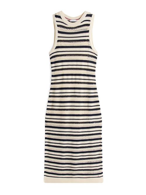 TOMMY HILFIGER Strikkjole  lysebeige / navy