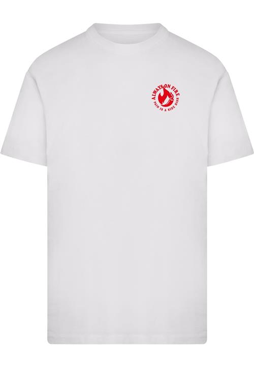 Mister Tee Bluser & t-shirts 'Always On Fire'  rød / hvid