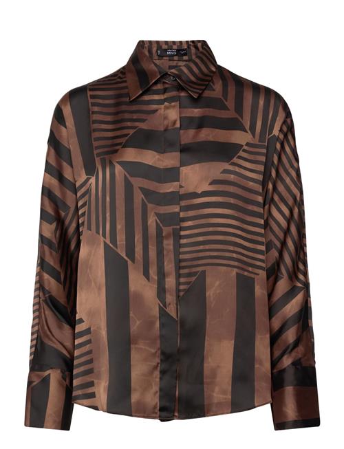 Mango | Striped Satin Blouse | S