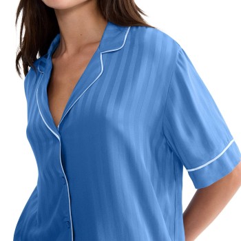 Triumph Amourette Jacquard Boyfriend Shirt Blå viskose 42 Dame