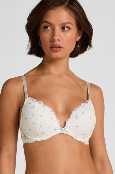 Hunkemöller Formstøbt pushup-bøjle-bh Marine Hvid