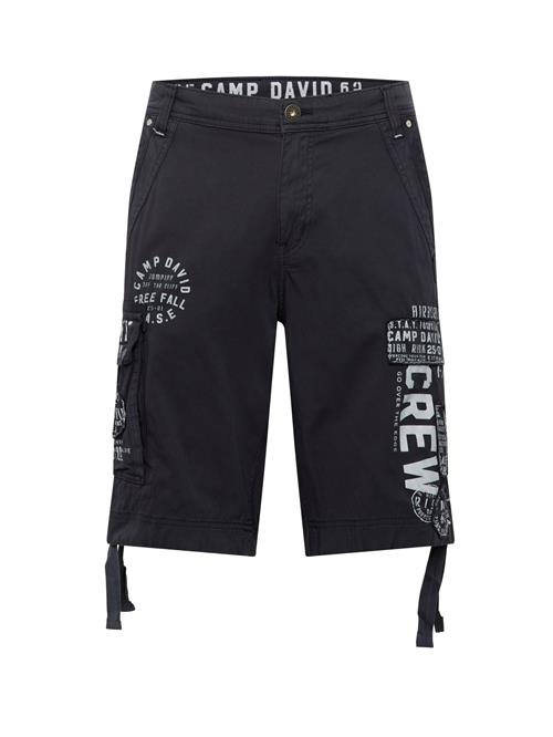 CAMP DAVID Cargobukser 'Base Jumping'  mørkeblå / hvid