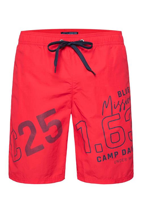 CAMP DAVID Badeshorts  rød / sort