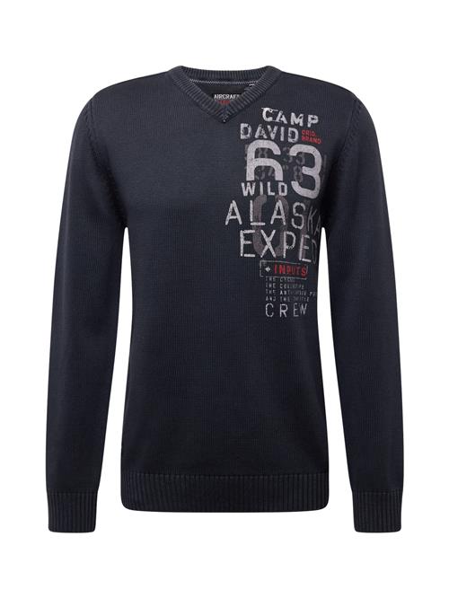 CAMP DAVID Pullover  navy / grå / lysegrå / rød