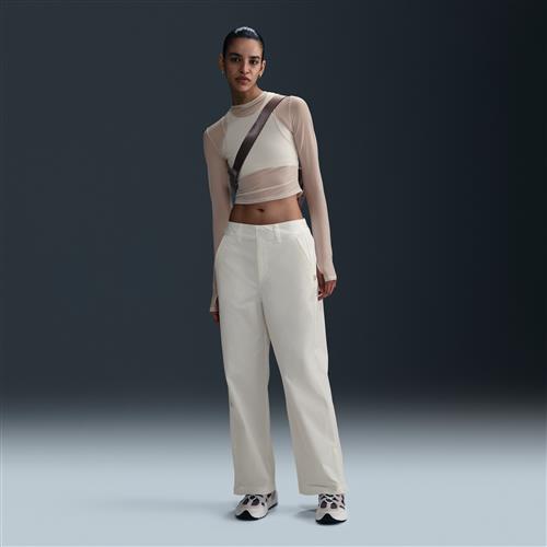 Nike -kollektionen-twillbukser med mellemhøj talje til kvinder - hvid