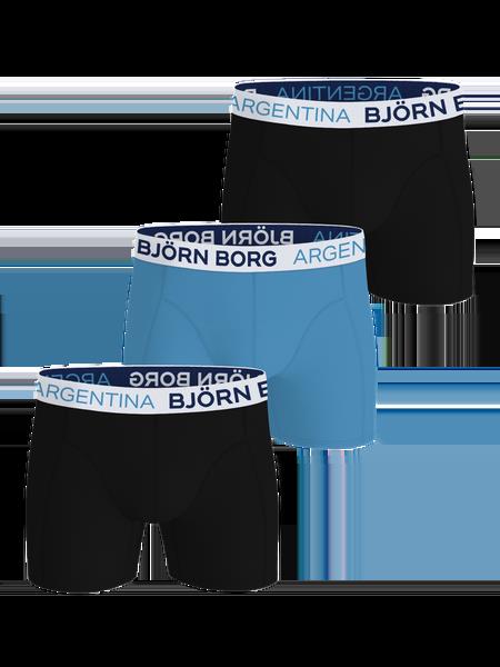 Björn Borg Cotton Stretch Boxers Argentina 3-pack Sort, S
