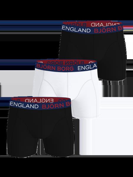 Björn Borg Cotton Stretch Boxers England 3-pack Sort, XXL