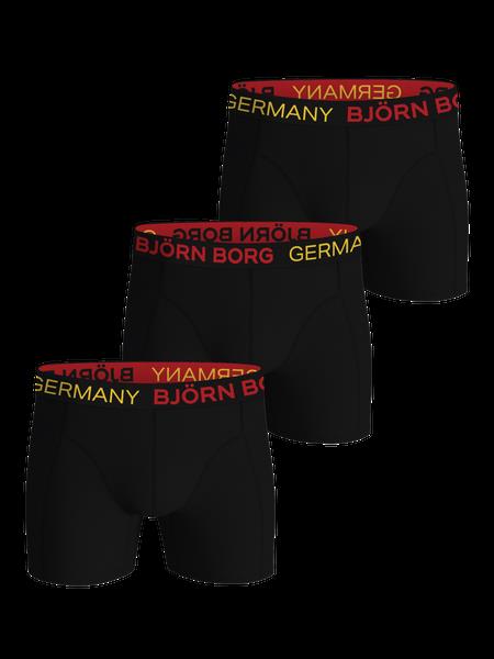 Björn Borg Cotton Stretch Boxers Germany 3-pack Sort, XXL