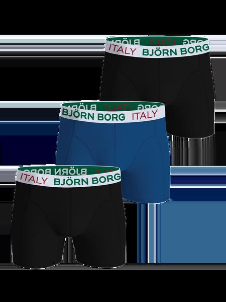 Björn Borg Cotton Stretch Boxers Italy 3-pack Sort, S
