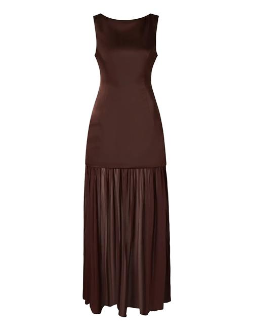 Malina | Karla Dropped Waist Chiffon Maxi Dress | 36