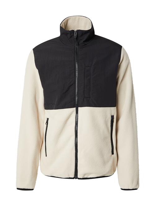 JACK & JONES Fleecejakke 'JWHMARVIN'  beige / sort