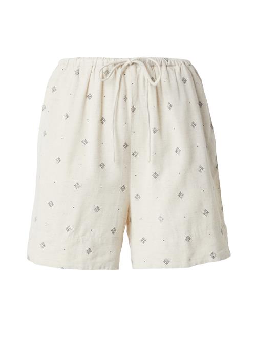 VILA Bukser  creme / sort