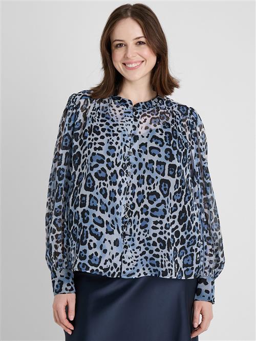 Guido Maria Kretschmer Curvy Bluse 'Eliane'  lyseblå / sort