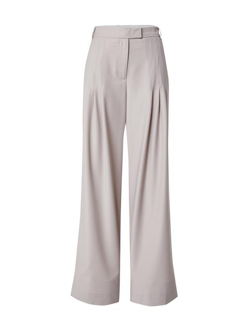 REMAIN Bukser med lægfolder  lysegrå