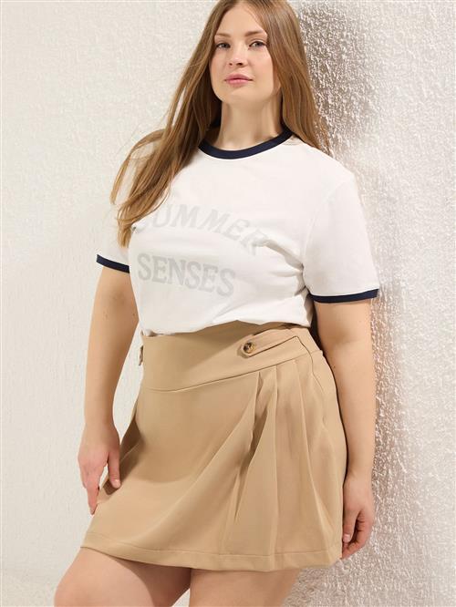 Trendyol Curve Nederdel  beige