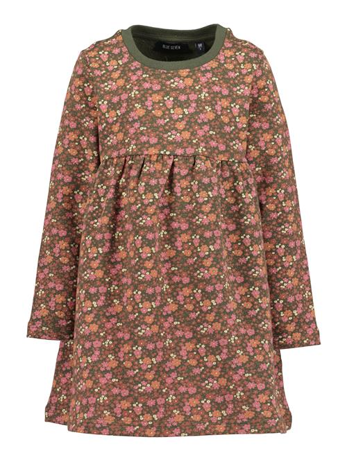 BLUE SEVEN Kjole  pastelgul / mørkegrøn / pink / rød