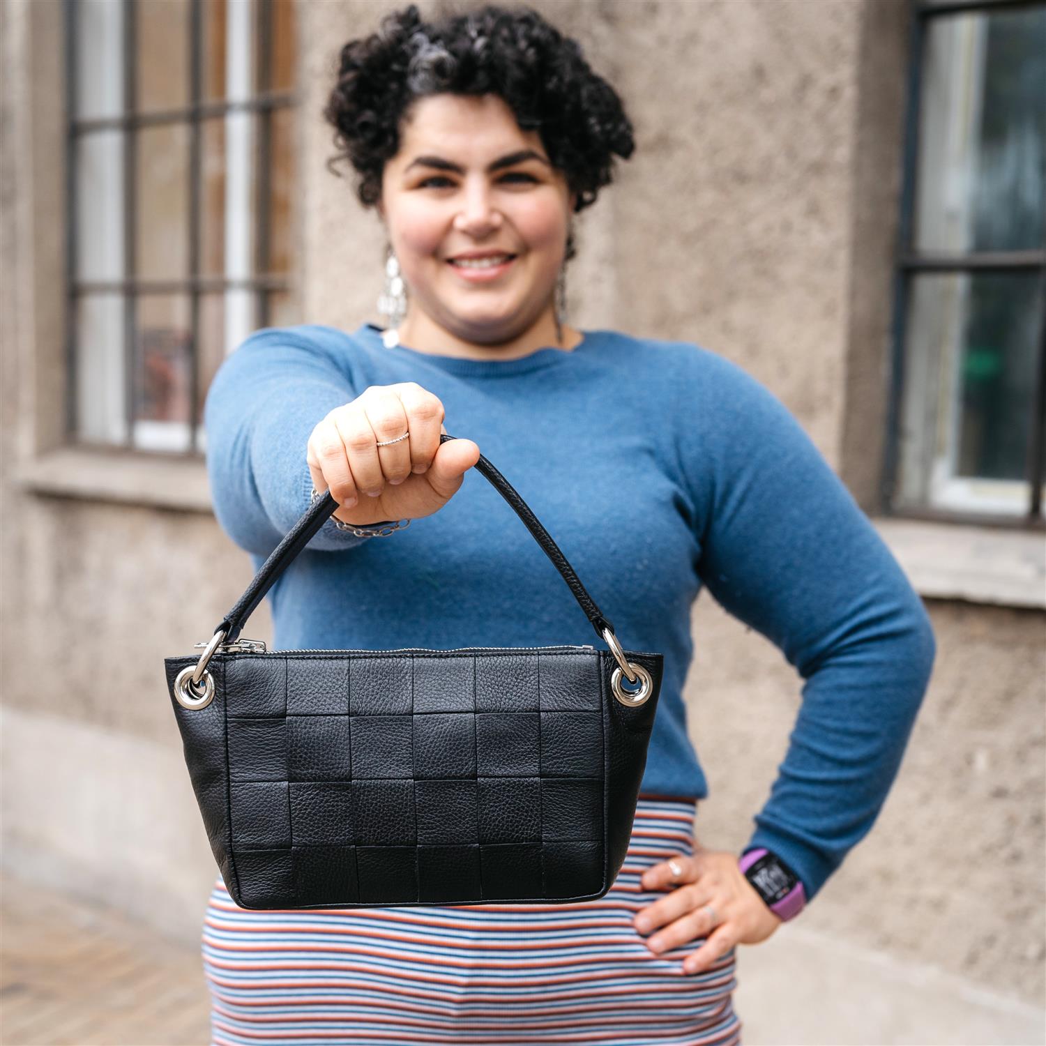 Audrey Sort Skuldertaske (No Waste!)