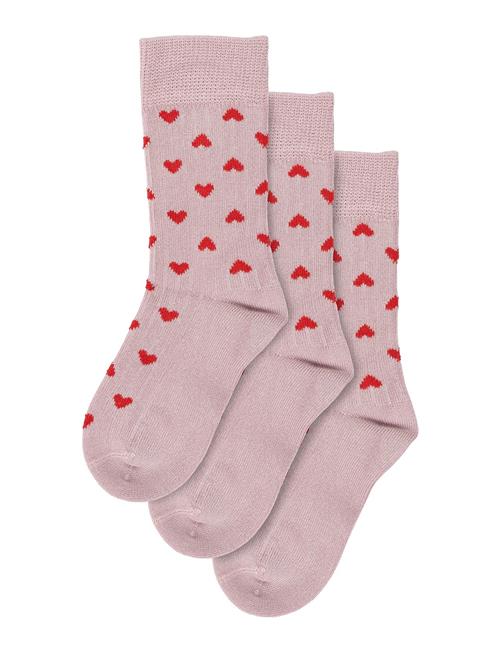 minipop | Minipop Bamboo Heart Socks 3 Pack | 19/22Y