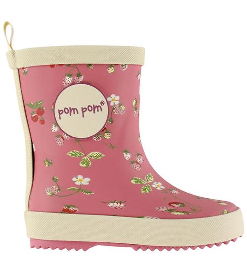 Pom Pom Gummistøvler - Dusty Rose Strawberry