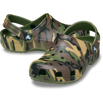 Crocs Classic Camo Clog Kids Grøn/Brun not spec US C12 (EU 29-30) Barn