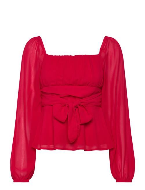 Bubbleroom | Square Neck L/S Georgette Blouse | 34