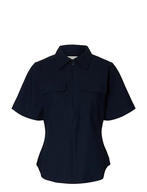 Selected | Slftora Slim Ss Zip Shirt B | 34