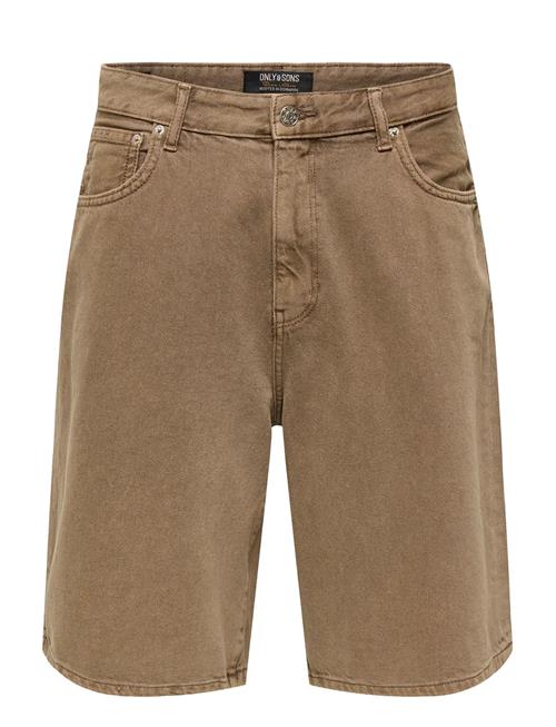 ONLY & SONS | Onscarl Ball. Brown 6602 Tai Dnm Shorts | XXL