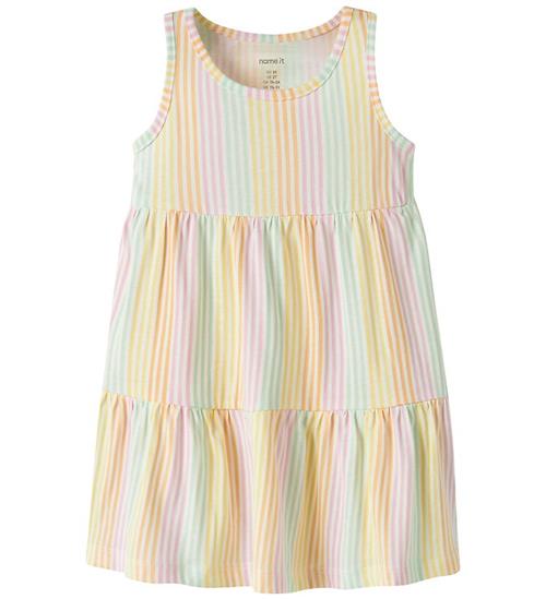 Name It Kjole - NmfVigga - Bright White/Cool Stripe