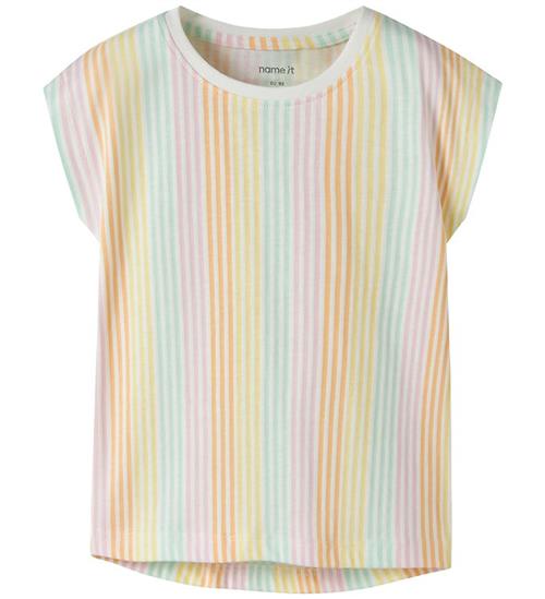 Name It T-shirt - NmfVigga - Bright White/Cool Stripe