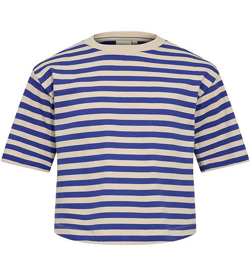 Sofie Schnoor Girls T-shirt - Rib - Blå/Cremestribet