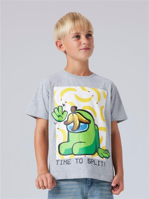 NAME IT T-shirt Adin Amongus Grey Melange