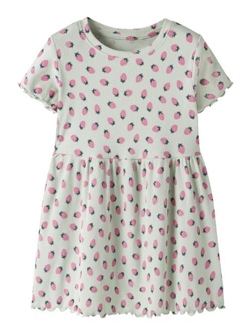 NAME IT Kjole Vemma Pale Aqua Strawberries