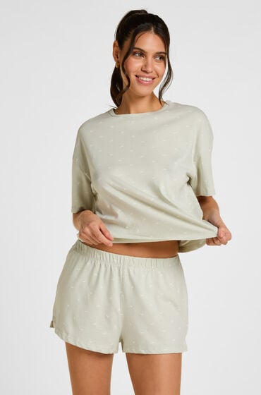 Hunkemöller Pyjamassæt i bomuld Grøn