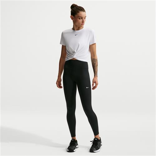 Højtaljede Nike One Seamless Front-leggings i fuld længde til kvinder - sort