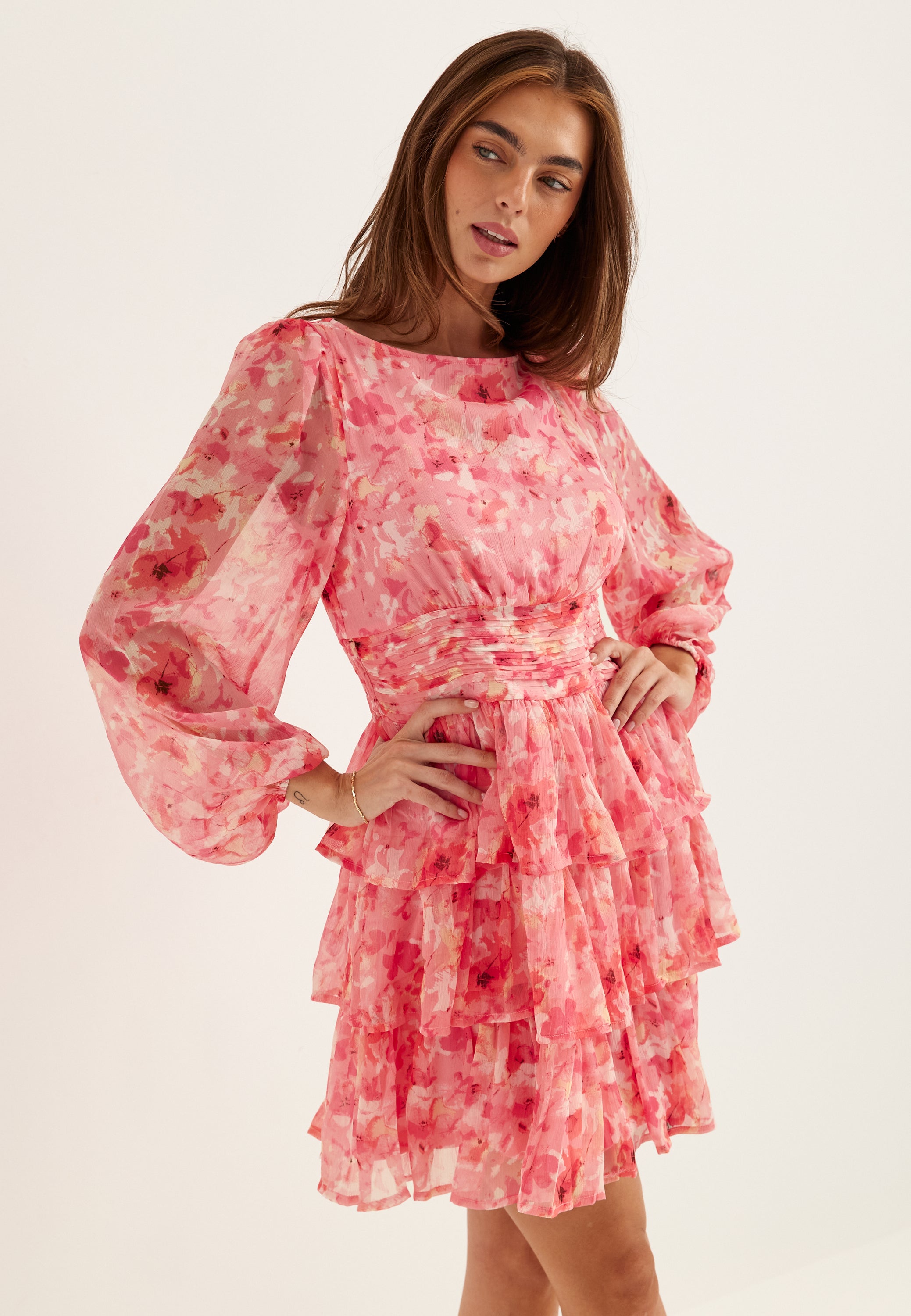 VERO MODA Vmsmilla Ls Short Layer Dress