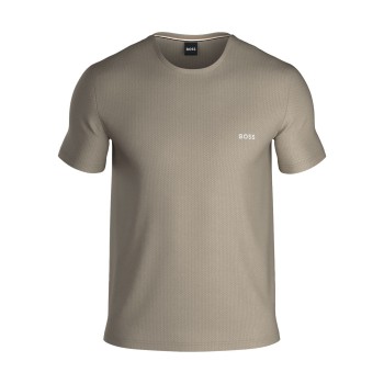 BOSS Waffle T Shirt Beige Medium Herre