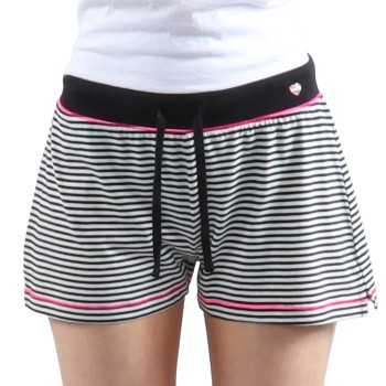 Esprit Anna Pyjamas Shorts Sort/Hvid bomuld 42 Dame