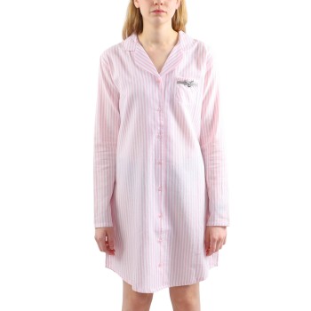 Esprit Calista Flannel Nightshirt Hvid/Rosa bomuld 40 Dame