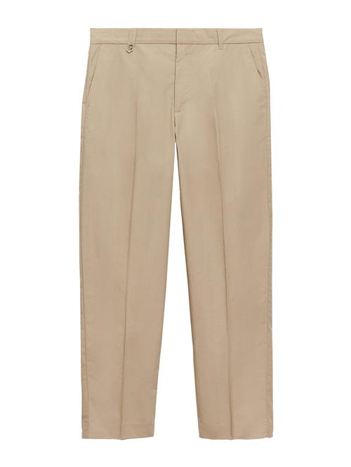 MANGO MAN Bukser med fals 'Davide'  lysebeige