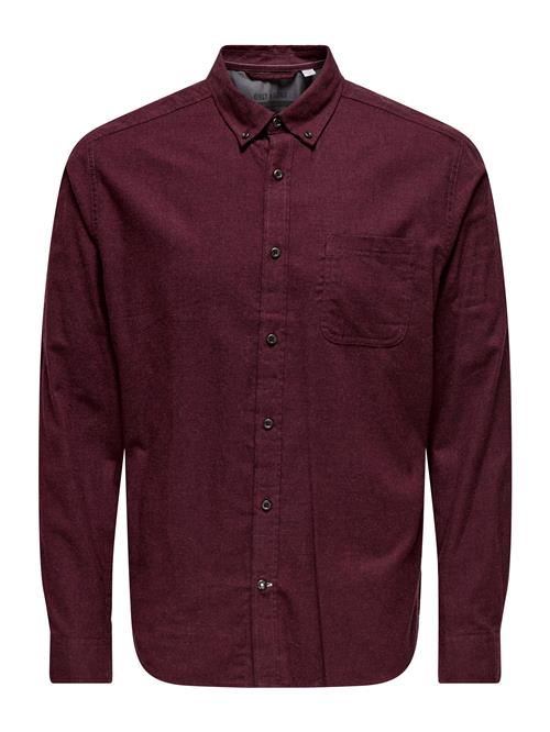 Only & Sons Skjorte 'ONSRoad'  merlot