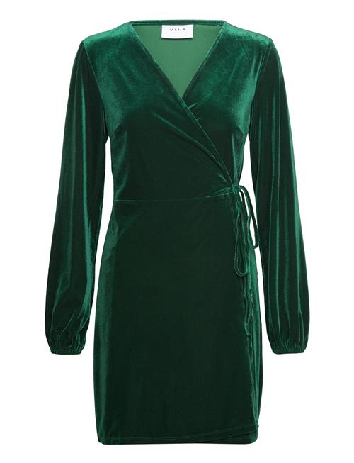 Vila | Vikatja L/S Short Velvet Wrap Dress/Ka | S