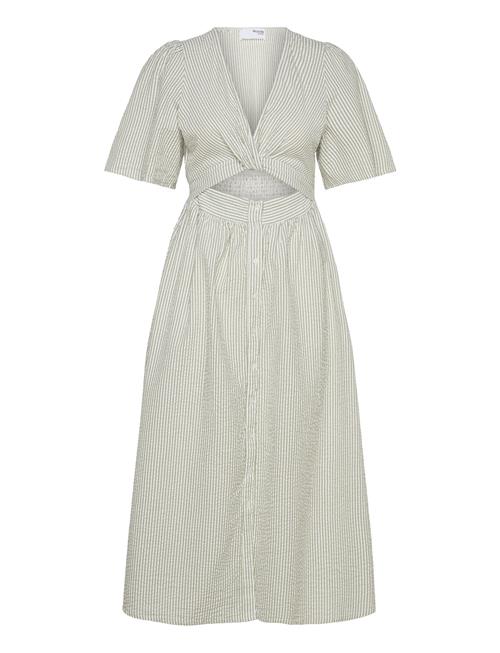 Selected | Slfvittoria Ss Striped Midi Shirt Dress | 38