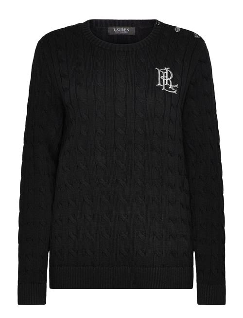 Lauren Women | Button-Trim Cable-Knit Cotton Sweater | 50-52