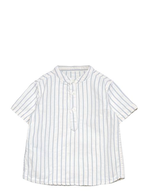 Mango | Striped Mao Collar Shirt | 116