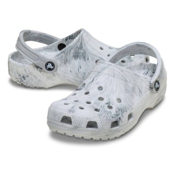 Crocs Classic Marbled Clog Hvid/Grå US M7/W9 (EU 39-40)