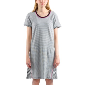 Esprit Anna Nightshirt Sort/Hvid bomuld 42 Dame